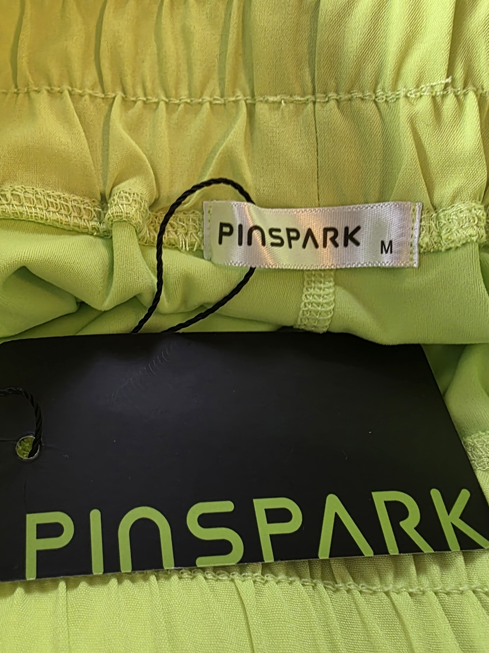 PINSpark Neon Lime Green Running Shorts.NWT